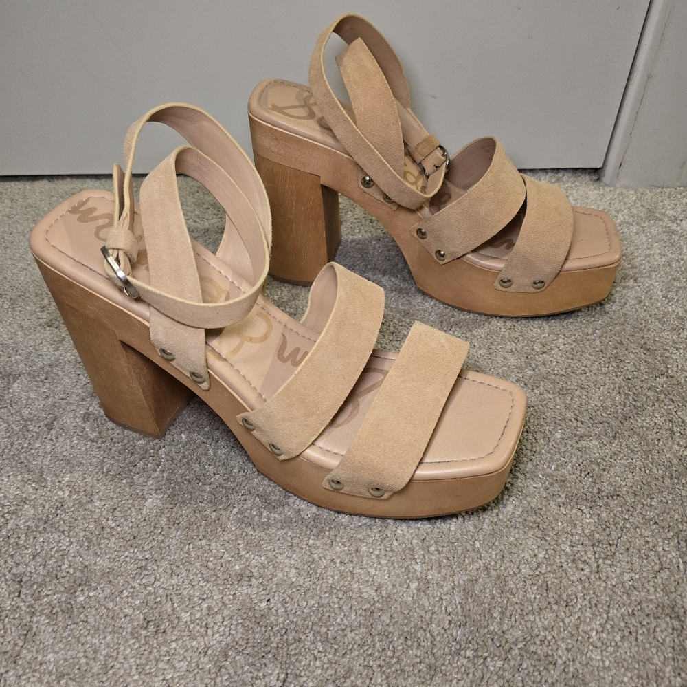 Sam Edelman Rosalind Platform Strappy Suede Sandal, Women's 11 - Picture 8 of 9